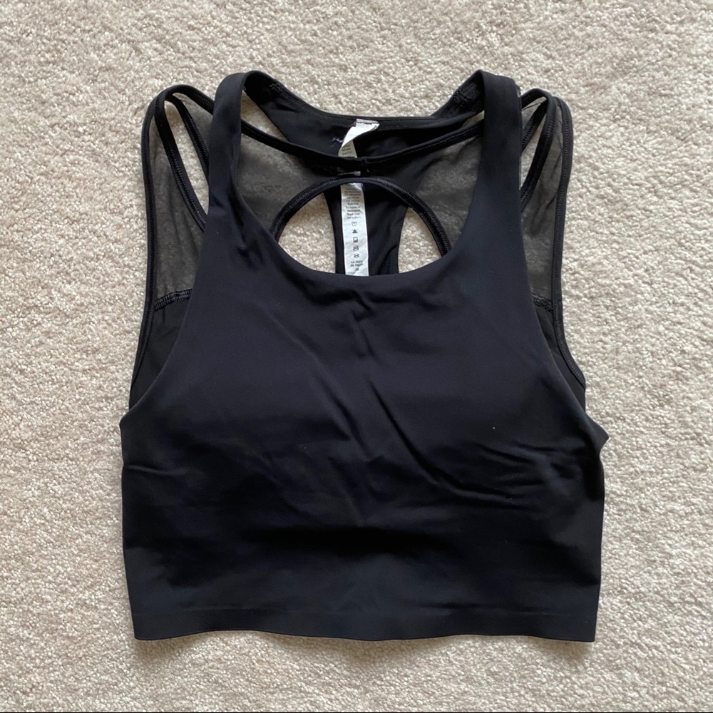 Lululemon Cropped Tank w/ Built-in Mesh Sports Bra